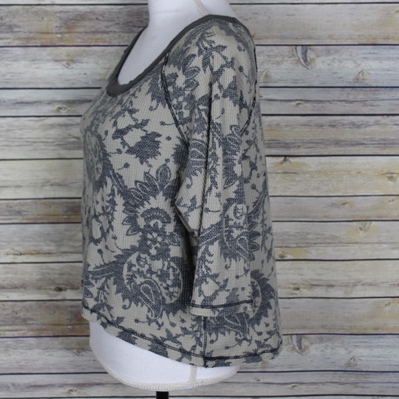 We the Free People Reverse Print Crop Top Medium - Picture 2 of 5